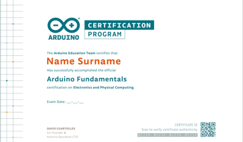 Certificación Arduino Education