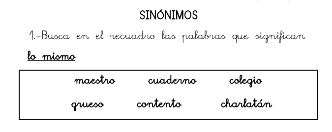 Sinónimos y antónimos 