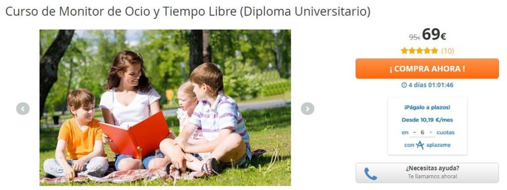 Curso de monitor de Ocio y Tiempo Libre Aprendum