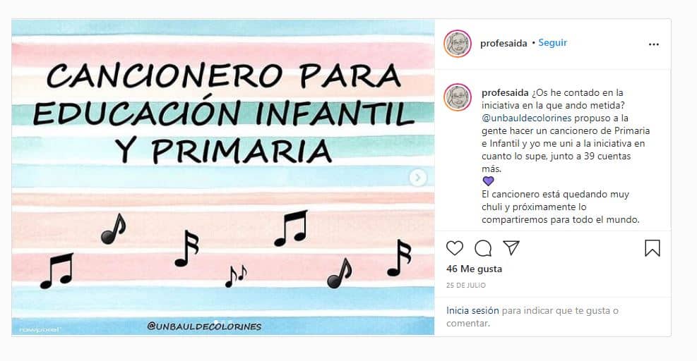 cancionero infantil y primaria