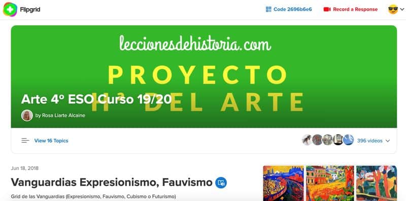 Flipgrid historia del arte