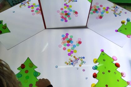 Mesa de luz en el aula de Infantil