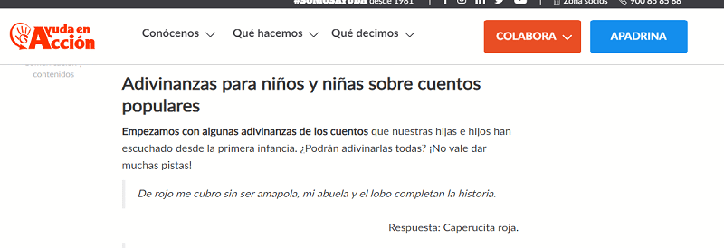 Adivinanzas Ayuda En Acción