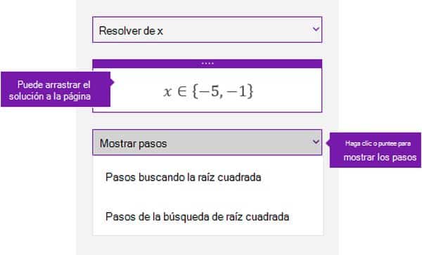 ecuación OneNote