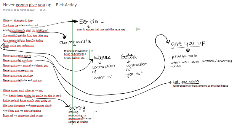 Song Analysis Música En Clase De Inglés