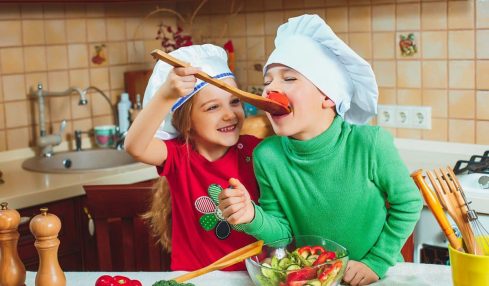 recetas invernales niños cocinando