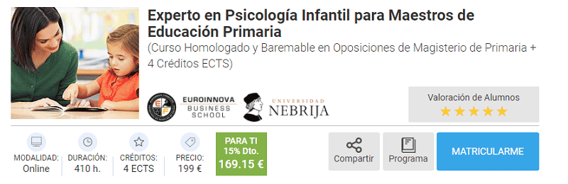 Experto en Psicología Infantil