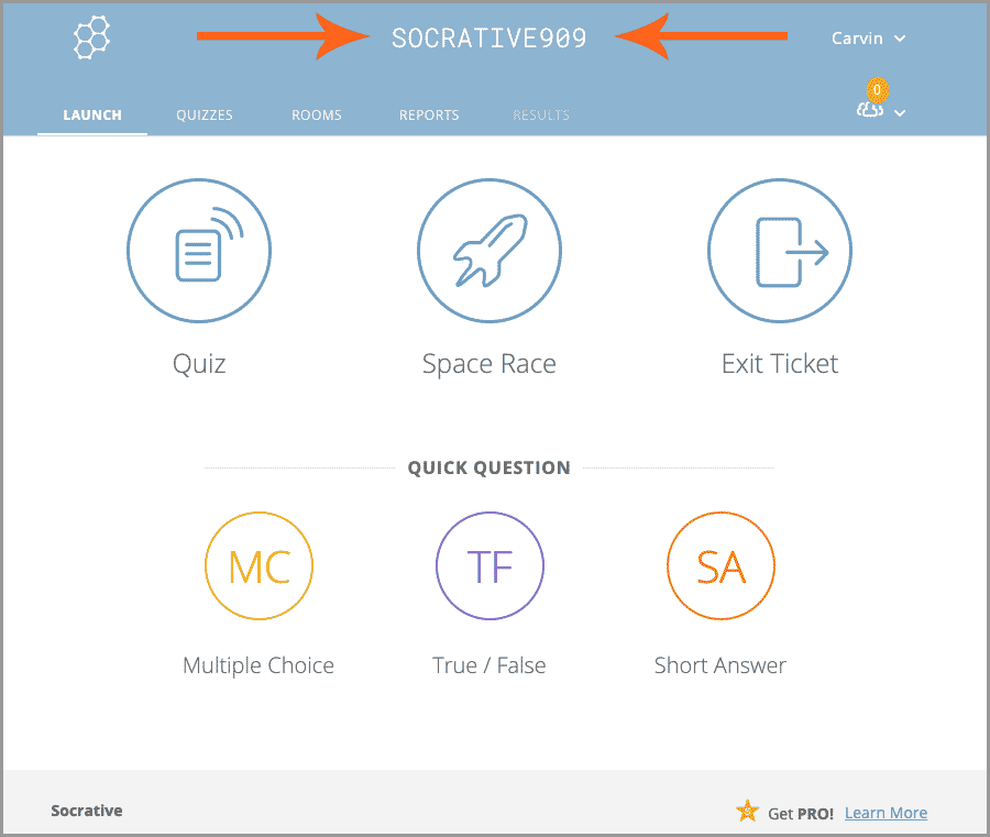 Pagina De Inicio Actividades En Socrative