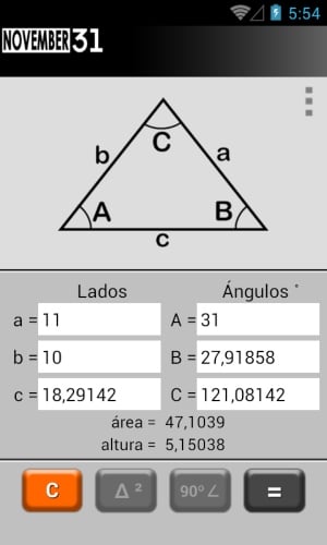 Triángulo Calculadora