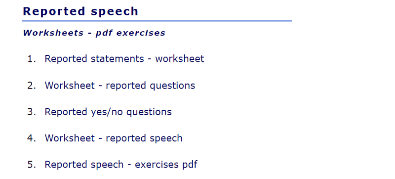 Reported Speech