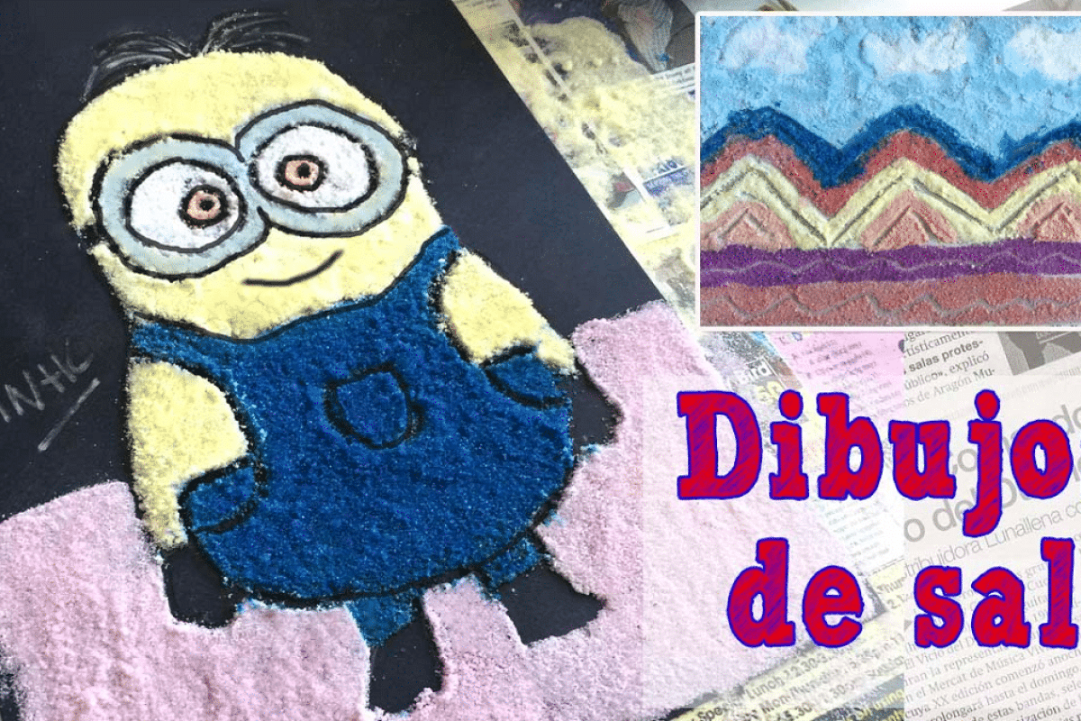 Manualidades con sal de colores ¡para toda la familia! manualidades con sal