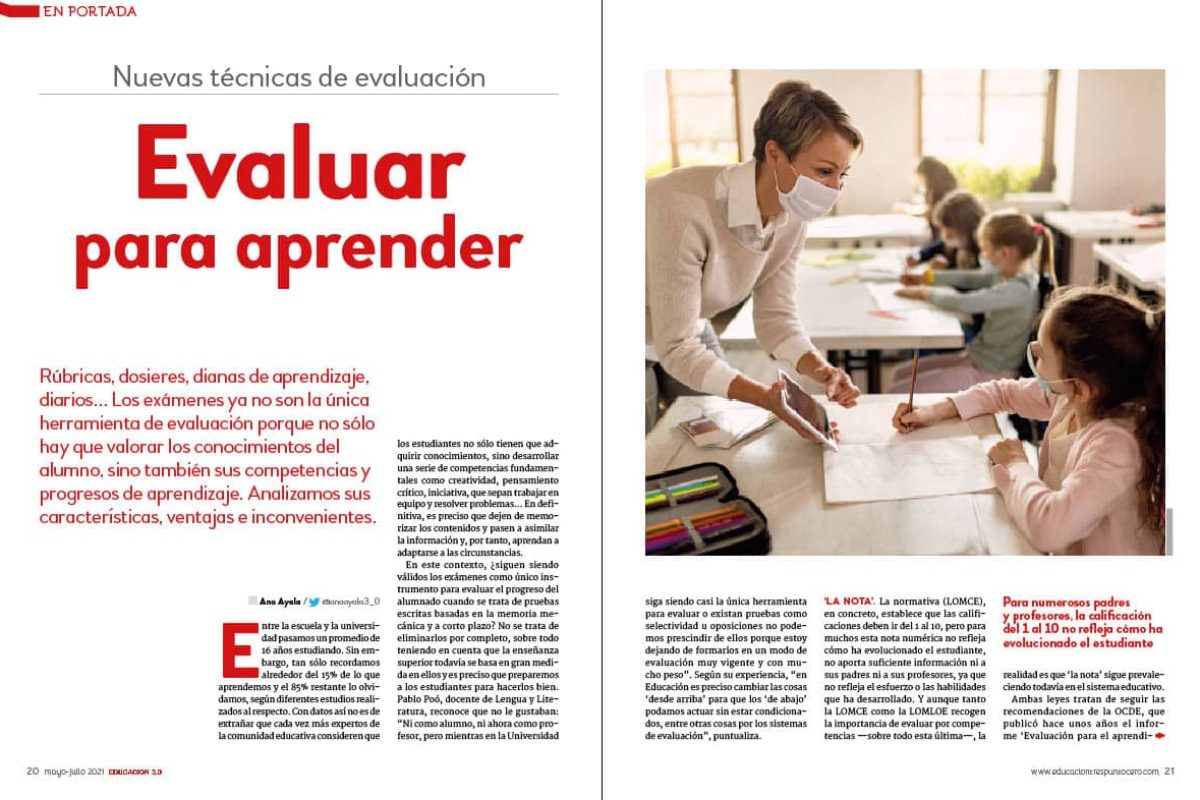 Nuevas técnicas de evaluación: evaluar para aprender en portada