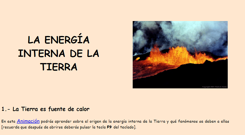 La energía interna de la Tierra Geología