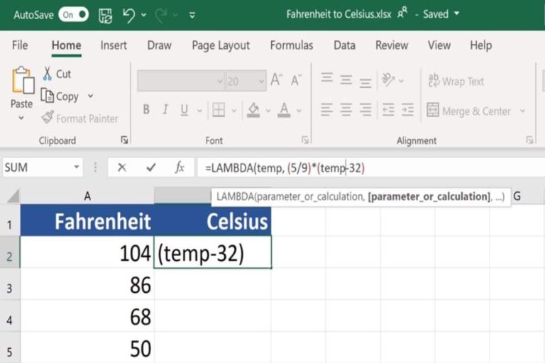 LAMBDA Excel