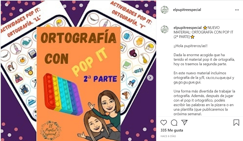 Ortografía con pop it