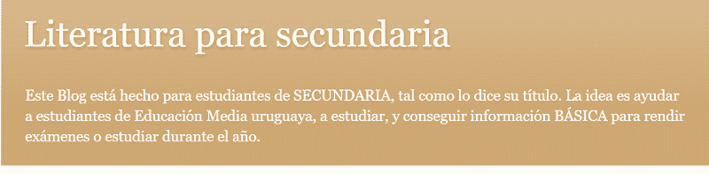 Literatura para secundaria blog