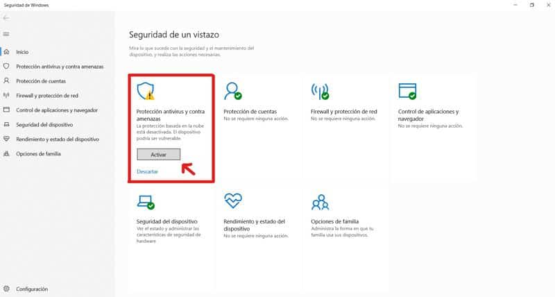 Comprueba que no haya ningún virus