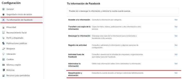 Cómo borrar una cuenta de Facebook 