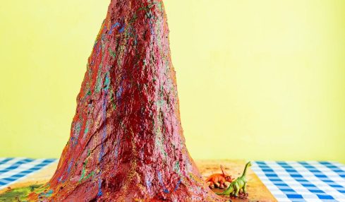 cómo hacer un volcán casero