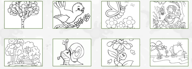 Dibujos para colorear sobre naturaleza