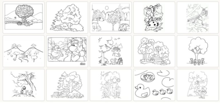 Dibujos para colorear sobre la naturaleza y el medioambiente
