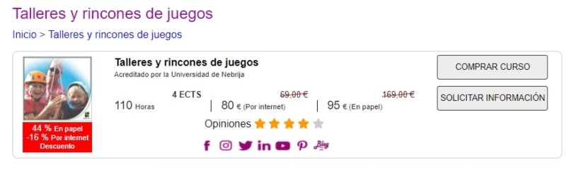 Talleres y rincones de juegos