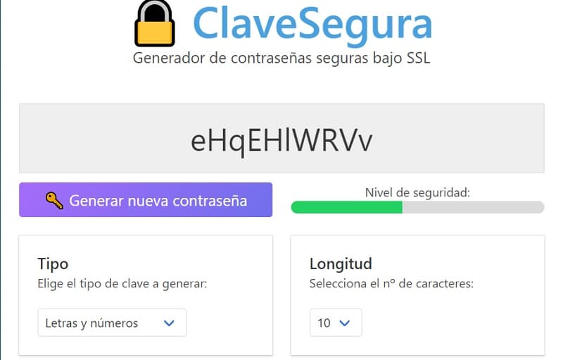 Clave segura generadores de contraseñas