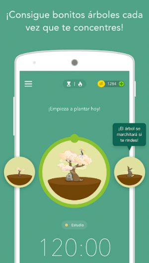 Forest Apps para gestionar el tiempo de estudio