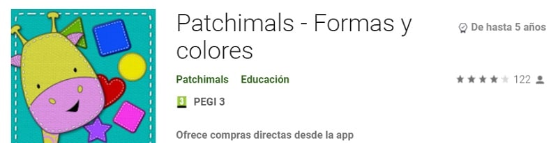 Patchimals aplicaciones psicomotricidad fina