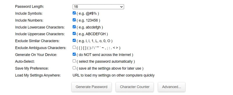 Secure Password Generator 