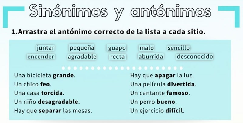 Sinónimos Y Antónimos