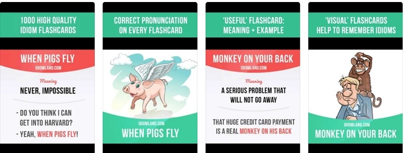 English idioms cards