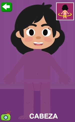 Partes del cuerpo para niños app