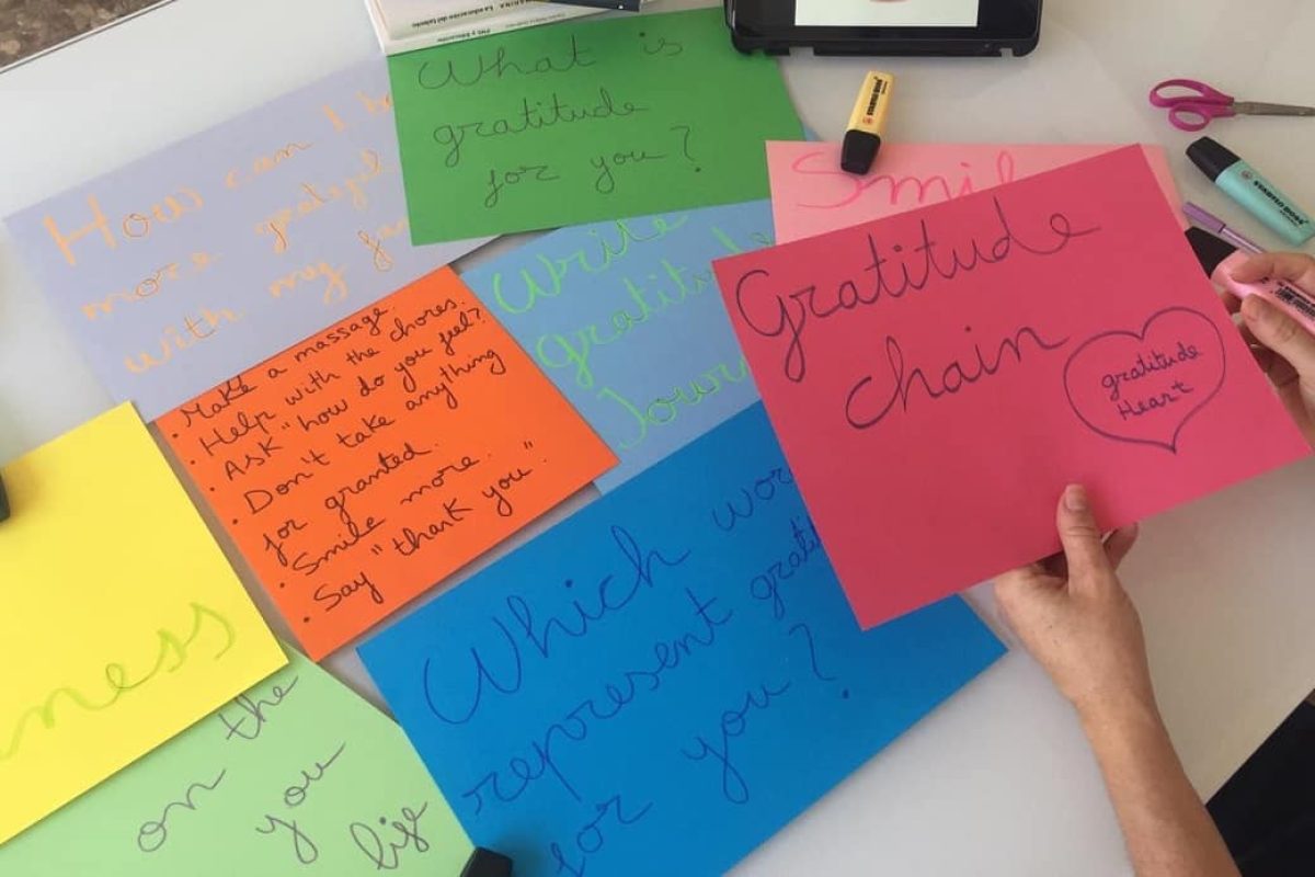 Una cadena para difundir la gratitud por los coles del mundo gratitud