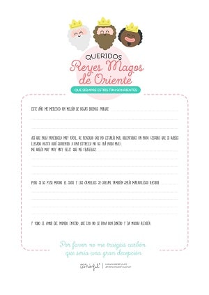 Con autoevaluación plantillas de cartas para los Reyes Magos