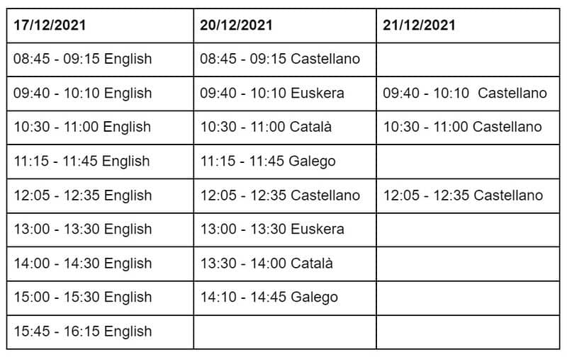 Kahoot! inclusión horarios 