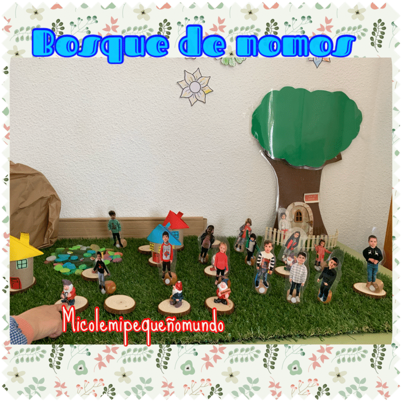 Bosque de gnomos con alumnos de Infantil.