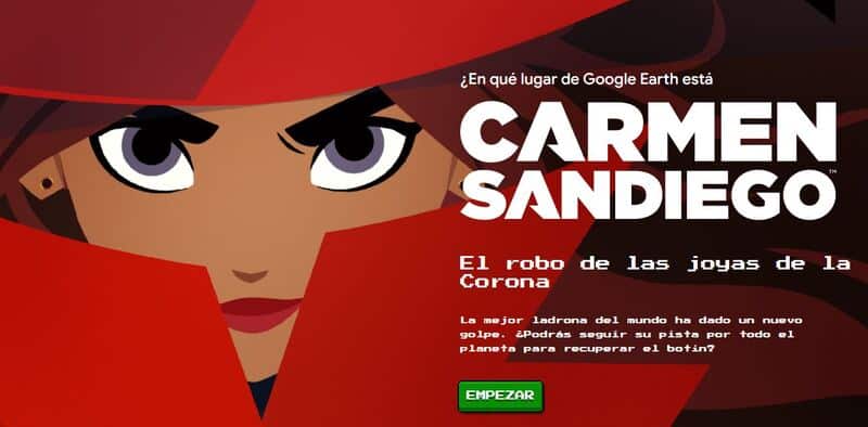 Portada del videojuego de estrategia en busca de Carmen Sandiego.