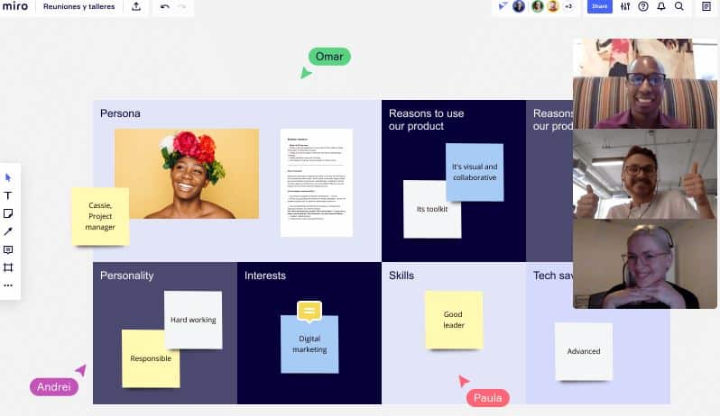 Ejemplo De Mural Y Videoconferencia En Miro