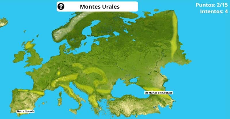 Mapa Interactivo De Toporopa Para Repasar Los Sistemas Montañosos De Europa.