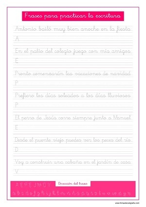 Texto De Caligrafía En Pdf Para Escribir 