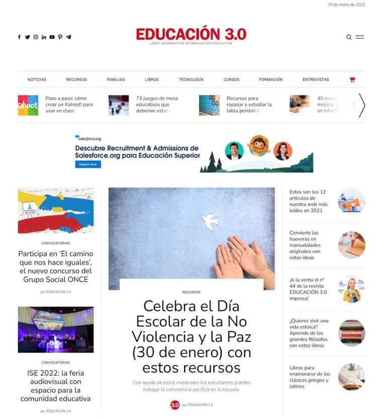 medio líder en Educación