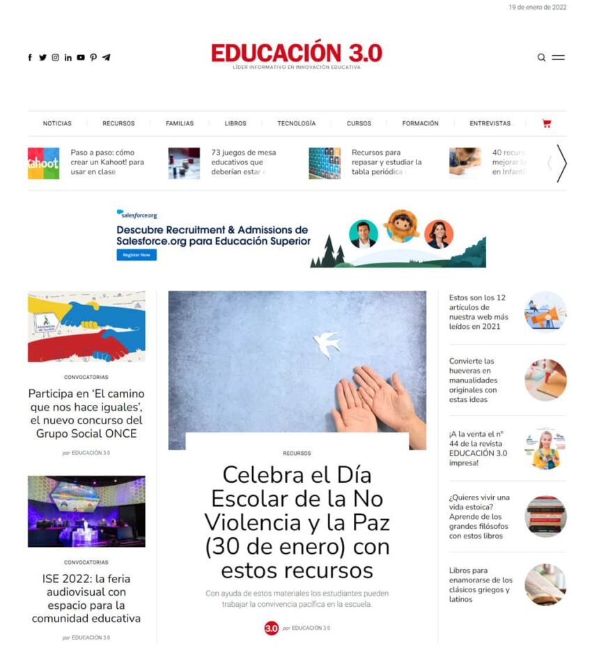 medio líder en Educación