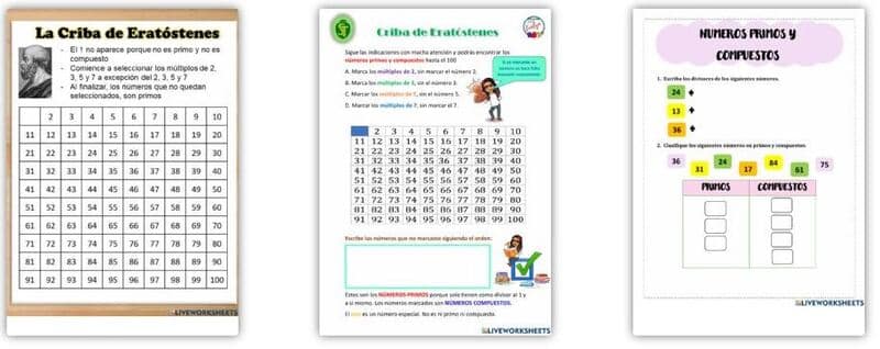 Liveworksheets Para Repasar Los Números Primos 