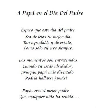 Poema Día del Padre