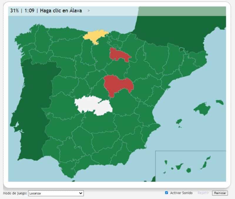 Seterra provincias españolas