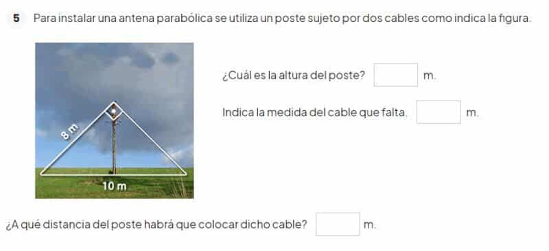 Ejercicios Superprof teorema de Pitágoras