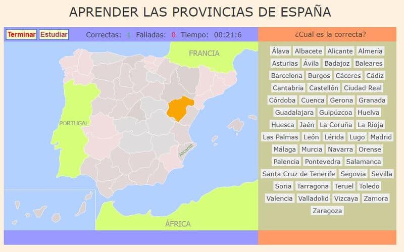 España: Comunidades autónomas - Juego de Mapas - Seterra