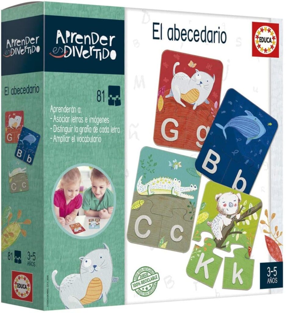 El abecedario: juego educativo multicolor
