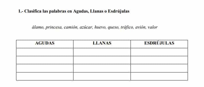 Ficha de ejercicios.
